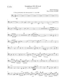 Partition violoncelles, Symphony No.12  pour Alchemist , D minor