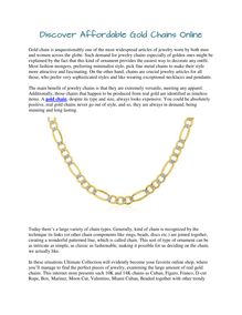 Discover Affordable Gold Chains Online