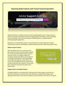 Repairing Adobe Products with Trained Technical Specialists