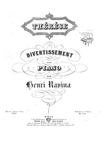 Partition complète, Divertissement No.2, Therese - Divertissement par Jean Henri Ravina