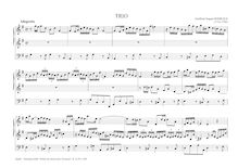 Partition complète, Trio en G major pour orgue, Homilius, Gottfried August