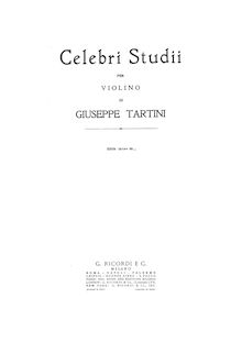 Partition de violon, études pour violon, Tartini, Giuseppe