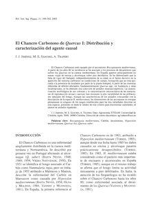 El Chancro Carbonoso de Quercus I: distribución y caracterización del agente causal