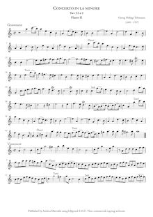 Partition enregistrement  2 , partie, Concerto pour 2 enregistrements
