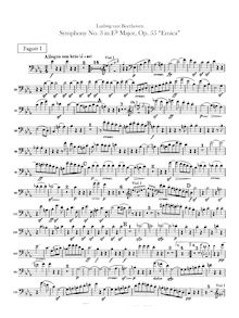 Partition basson 1, 2, Symphony No.3, Op.55, Eroica, E♭ major, Beethoven, Ludwig van