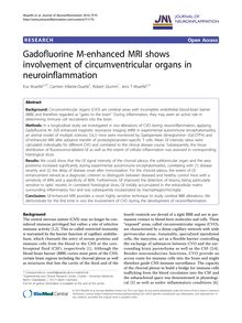 Gadofluorine M-enhanced MRI shows involvement of circumventricular organs in neuroinflammation