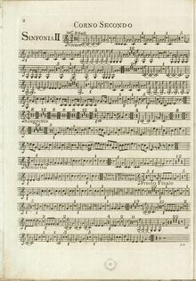 Partition cor 2 (C), Symphony No.63 en C major, “La Roxelane”, Sinfonia No.63