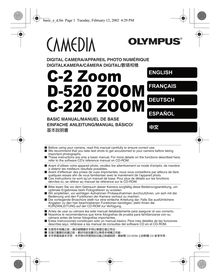 Notice Appareil Photo numériques Olympus  D-520 ZOOM