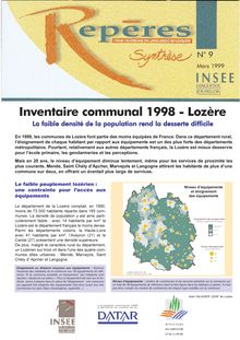 Inventaire communal 1998 ­ Lozère : La faible densité de la population rend la desserte difficile