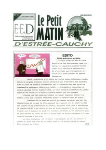 LE PETIT MATIN D ESTREE-CAUCHY N°19 - DECEMBRE 2008: UNE GARE TGV A BETHUNE-BRUAY CONTRE LE DECLIN DU MODELE AMERICAIN