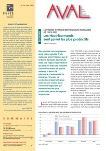 Le produit intérieur brut en Haute-Normandie de 1990 à 2002 : Les Haut-Normands sont parmi les plus productifs