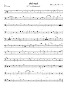 Partition viole de basse, Madrigali a 5 voci, Libro 1, Ferrabosco Sr., Alfonso par Alfonso Ferrabosco Sr.