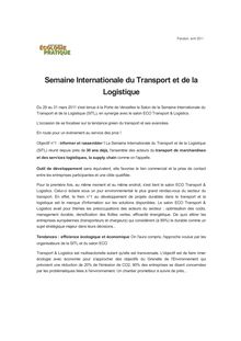 Semaine Internationale du Transport et de la Logistique