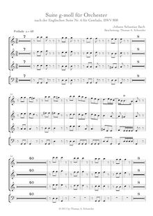 Partition trompette 1, 2, 3, timbales, 6 anglais , Bach, Johann Sebastian