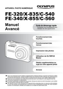 Notice Appareil Photo numériques Olympus  FE-320