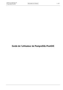Guide de l utilisateur de PostgreSQL/PostGIS