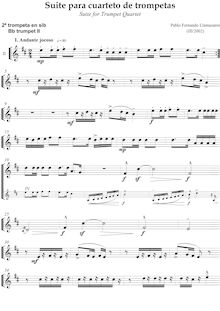 Partition trompette 2,  para cuarteto de trompetas, Trumpet Quartet