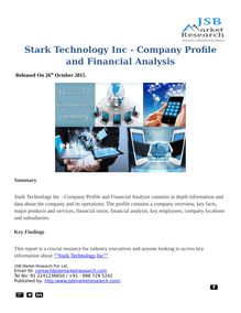Stark Technology Inc: JSBMarketResearch