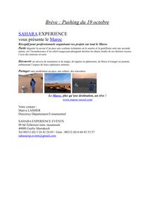 Sahara Expérience Events - Le secret d Abdel
