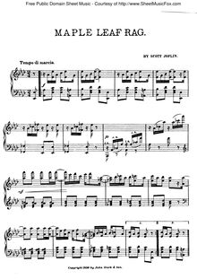 Partition complète, Maple Leaf Rag par Scott Joplin