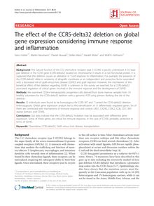 The effect of the CCR5-delta32 deletion on global gene expression considering immune response and inflammation