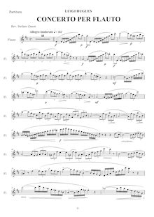 Partition , Allegro moderato - flûte , partie, flûte Concerto, D major