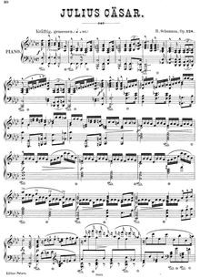 Partition complète, Julius Caesar Ouverture, F minor, Schumann, Robert