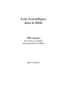 Faits Scientifiques dans la Bible