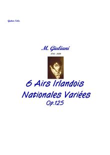 Partition complète, 6 Airs Irlandois nationales Variees, Op.125