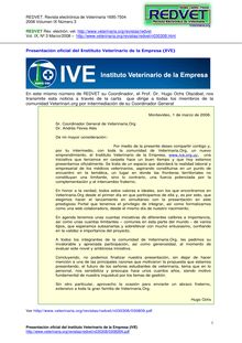 Presentación oficial del Instituto Veterinario de la Empresa
