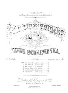Partition complète, 6 Phantasiestucke, Op.50, 6 Fantasy Pieces, Scharwenka, Xaver