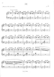 Partition complète, Valse No.3 Op.88, Leggierissimo, Durand, Auguste
