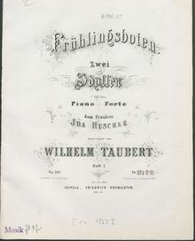 Partition complète, Frühlingsboten, Zwei Idyllen, Taubert, Wilhelm