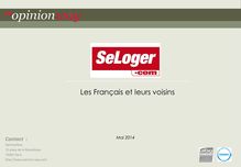 Les Français et leurs voisins - sondage Seloger.com