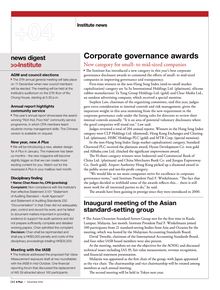 Corporate governance awards