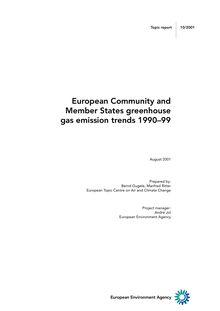 European Community and Member States greenhouse gas emission trends 1990-98