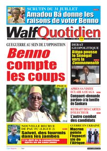 Walf Quotidien n°9100 - du mercredi 27 juillet 2022