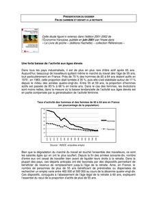 Fin de carrière et départ à la retraite (dossier de l Economie française, édition 2001-2002)