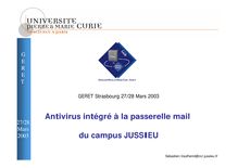 Antivirus intégré à la passerelle mail du campus JUSSIEU