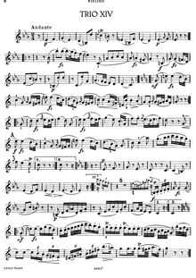 Partition de violon, 3 Piano Trios, Hob.XV:11-13, E♭ Major, E Minor, C Minor