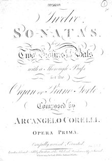 Partition violon 2, Trio sonates, Corelli, Arcangelo par Arcangelo Corelli