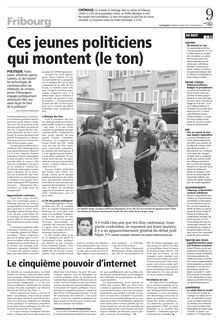 Article dans La Gruyère du 09.11.2010 - Ces jeunes politiciens qui ...