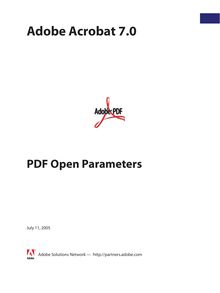 PDF Open Parameters