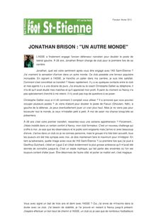 JONATHAN BRISON : "UN AUTRE MONDE"
