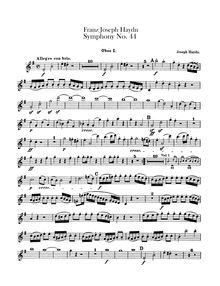 Partition hautbois 1, 2, Symphony No.44 en E minor Mourning, Sinfonia No.44, Trauersymphonie