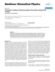 Stochastic nonlinear dynamics pattern formation and growth models