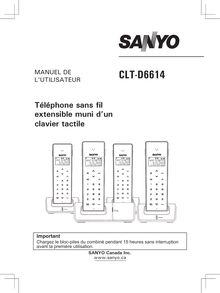 Notice Téléphone sans fil Sanyo  CLT-D6614