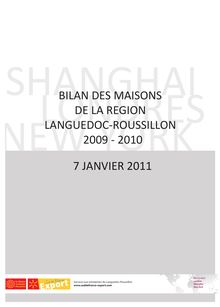 BILAN DES MAISONS DE LA REGION LANGUEDOC-ROUSSILLON 2009 - 2010 7 ...