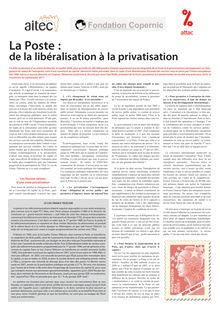 La Poste : de la libéralisation à la privatisation