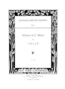 Partition complète, Scherzo, Scherzo in C minor for the Organ, C minor
